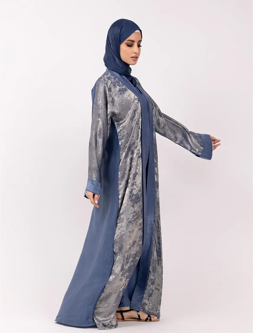Blue Jamila Open Abaya